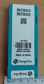 Destičky břitové Taegutec - SPGG 07T308 DA K10 - 4