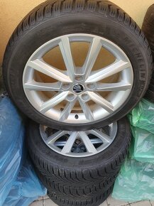 Alu Škoda r17 + pneu Michelin zimní - 4