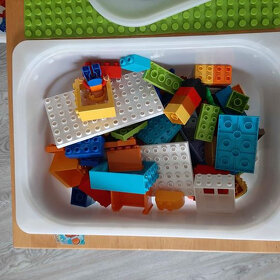 Stůl z masivu a lego duplo hrací deska - 4