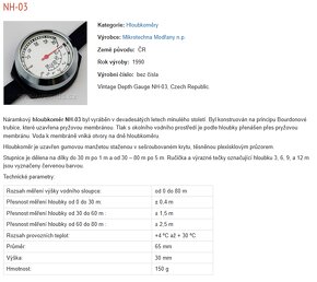 náramkový hloubkoměr NH-03 - 4