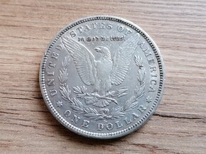 Stříbro 1 Dollar 1879 USA stříbrná mince Spojené státy - 4