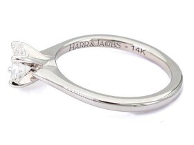 14K prsten s diamantem 0,46ct -Harr&Jacobs - certifikát GIA - 4