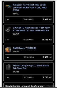 Herní PC Ryzen 7 7800X3D, AMD RX 7800XT 16 GB - 4