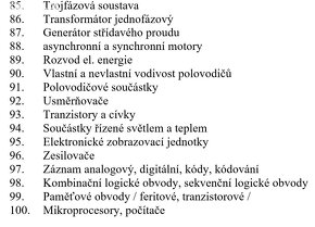 Zpracované maturitní okruhy - strojírenství, mechatronika - 4