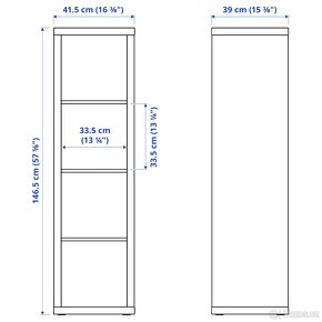 IKEA KALLAX. Policový díl, bílá, 42x147 cm - 4