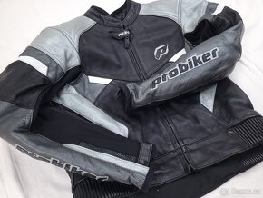 Probiker PRX-12 Silver pánska kožená moto kombinéza 52 L - 4