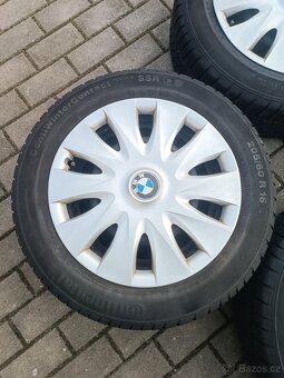 459. Plechové disky R16 BMW + Poklice + zimní pneu. - 4