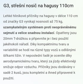 Střešní nosič G3 110cm na hagusy - 4