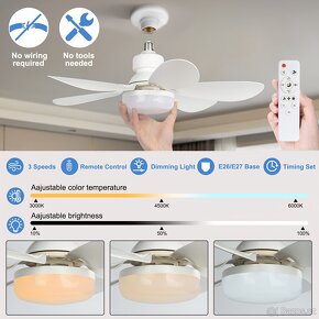 Osvětlení LED 40W s ventilátorem a dálkovým ovládáním - 4