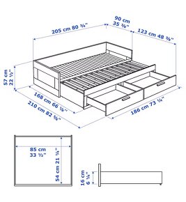 Rozkládací postel Ikea Brimnes - 4