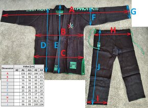 BJJ Gi A1L + pásek A1 Hypnotik černé [100% konopí] - 4