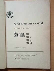 Škoda 100-110 L,  katalog náhradní dílů, návod k obsluze - 4