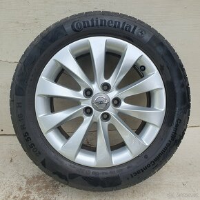 Alu Opel 16" 5x110, letní Continental 205/55R16 - 4