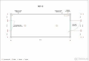 Obytný/stavební kontejner, buňka, zateplená 6x2,4m - 4