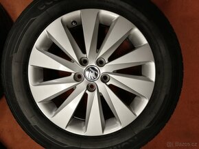 alu kola originál 16" škoda seat vw letní pneu - 4