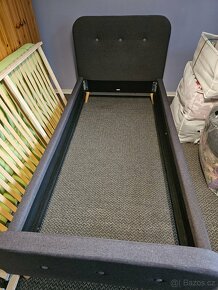 čalouněná postel s roštem a madrací 90x200cm - 4