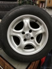 14" pneu letní + al kola 185/65-R14 - Opel, VW, Daewoo - 4