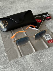 Ray Ban Hexagonal 3548 Zlaté obroučky / gradálové sklo - 4