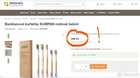 Nová sada bambusových kartáčků, 5x kartáček bambus, eko bio - 4