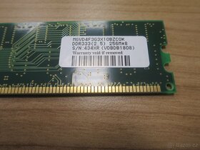 RAM - sada 4 kusů - Patriot psd32g13332 + 2x V-DATA DDR400 - 4