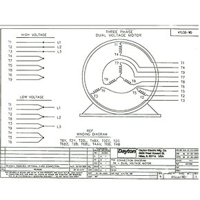 "NOVÝ" Dayton El.Motor 3 Phase 1/3 HP 1725 RPM / 208-230/40 - 4