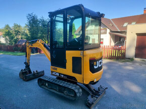 Minibagr JCB 19C-1, 1100mth, r. 2018, roztah.pásy, 2x lžíce - 4