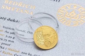 Zlatý Dukát Bedřich Smetana 2024 Proof, emise 200 kusů - 4