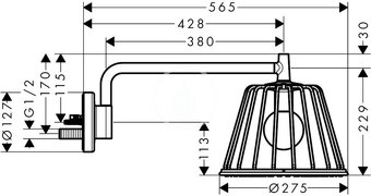 Hlavová sprcha Axor 26031000 LAMPSHOWER - 4