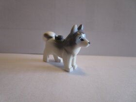 Lego figurky pes labrador,buldoček, teriér, Husky, vodítko - 4