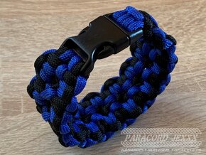 PARACORD NÁRAMEK (18 CM) MODROČERNÝ - 4