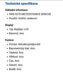 Sencor SWS 5270

Meteostanice

 - 4