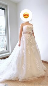 Luxusní značkové svatební šaty nové - 4