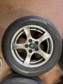 Sada ALU kol 5x112R15 ET45 6,5J, letní pneu Dunlop - 4