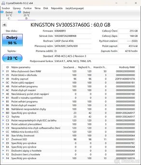 PRODÁM SSD disk Kingston SSDNow 300 60GB - SATA - 4