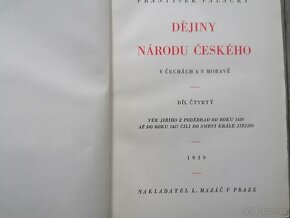 František Palacký - Dějiny Národu Českého 1-6, 1939 - 4