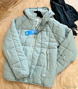 Adidas Originals Puffer Hooded Jacket Zimní bunda, mátová XS - 4