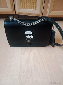 Karl Lagerfeld vysoce luxusní kožená crossbody - 4