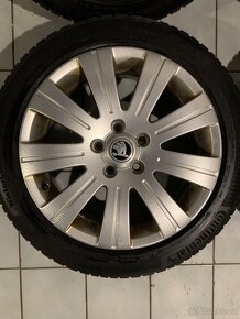 Alu kola Škoda R17 5X112 ZIMNÍ PNEU 205/50 R17 CONTINENTAL - 4