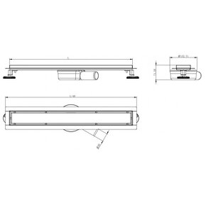 Nerezový odtokový žlab do sprchy - 80cm - 4