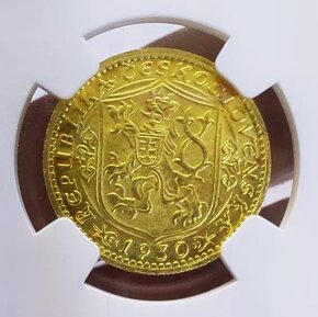 Svatováclavský dukát 1930, certifikace NGC MS 65+ - 4