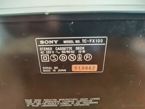 Prodám tapedeck Sony TC-FX 100 - 4