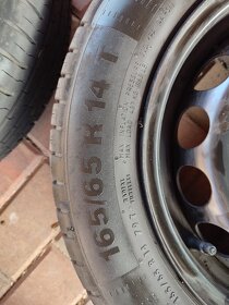 4x kola 4x100 s letními pneu Continental 165/65 R14 - 4