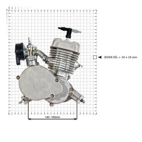 Motorová sada (kit) na motokolo 50ccm - 4