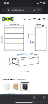 IKEA Malm- 2 komody se 4 šuplíky - 4