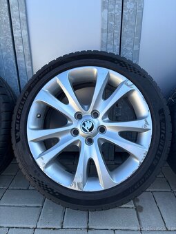 Alu kola trifid r17 5x112 superb, letní pneu 225/45 - 4