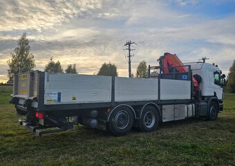 Scania P410 - 6x2 - Valník + HR-PALFINGER PK 27001-EH–EURO 6 - 4