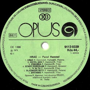 Pavol Hammel, Prúdy – Hráč  (LP) - 4