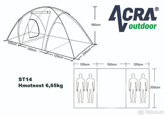 Rodinný stan pro 4 osoby Acra Brother+ 3000mm - 4