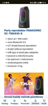 Party přenosný reproduktor PANASONIC - 4