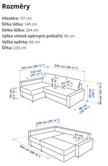 Béžový rozkládací gauč FRIHETEN bez poškození - 4